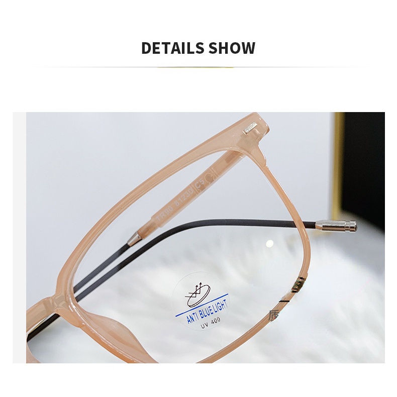 Kính Mát Gọng Vuông Nhỏ Chống Ánh Sáng Xanh tr90 Thời Trang Cho Nam Và Nữ