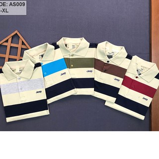 Áo thun nam sọc ngang Jeep thun cotton gồm 5 màu 009