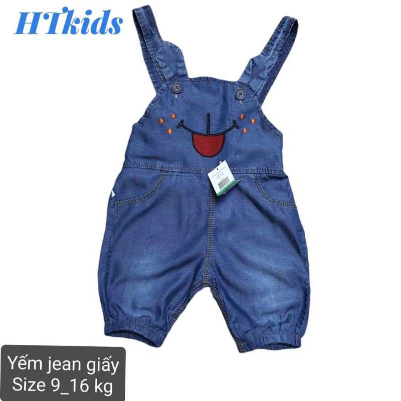 Yếm Bò Bé Trai Bé Gái Yếm Đùi 10-18kg Vải Bò Cotton Giấy