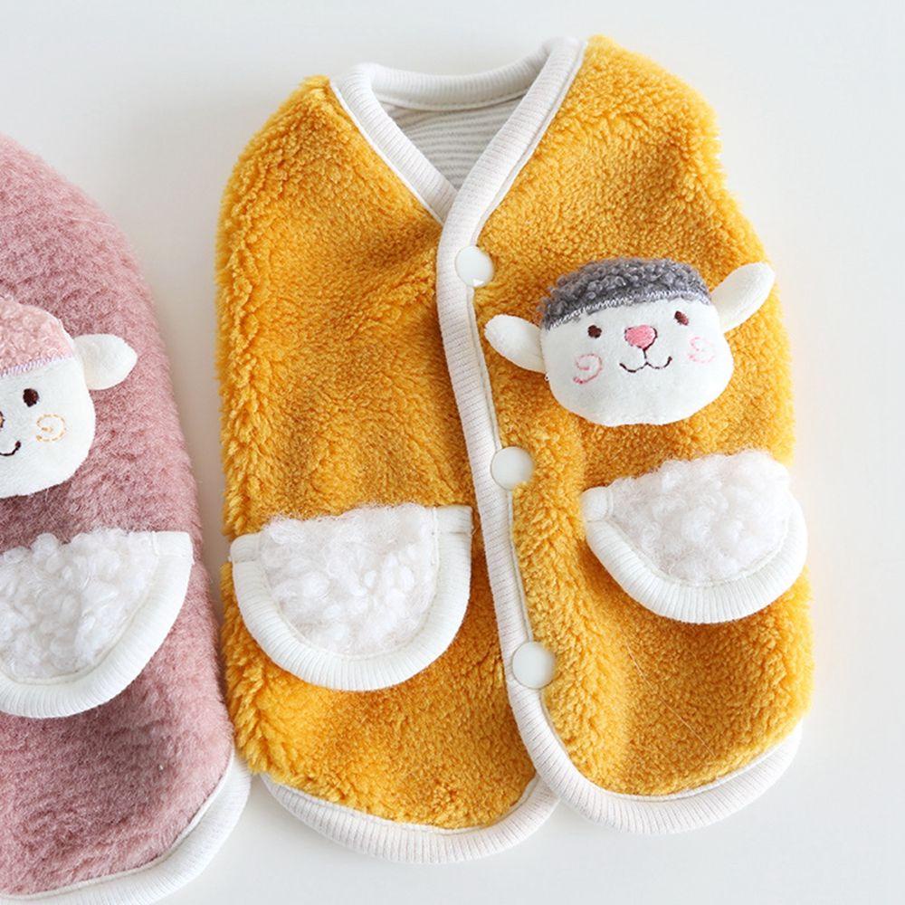 1 Áo Khoác Giữ Ấm Mùa Đông Mềm Mại In Họa Tiết Cừu Dễ Thương Cho Thú Cưng Cỡ Nhỏ / Vừa / Cún Cưng