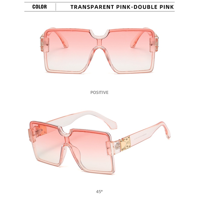 Kính Mát Gọng Vuông Lớn Phong Cách Hàn Quốc Màu Sắc Thời Trang Cho Nữ