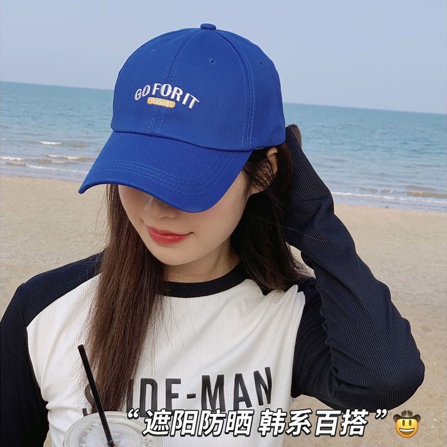 Jiashucheng Mũ Lưỡi Trai Thêu Chữ Phong Cách Hàn Quốc Thời Trang Mùa Hè Mới Cho Nữ
