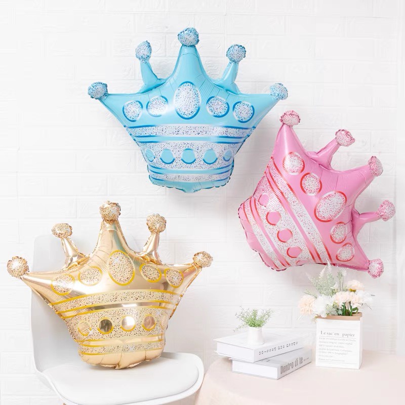 Bóng vương miện trang trí sinh nhật thôi nôi đầy tháng decor  nhiều kích cỡ màu sắc HAPPYKID BVM
