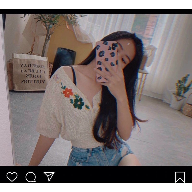 Áo crotop len hoa(quảng châu) | BigBuy360 - bigbuy360.vn