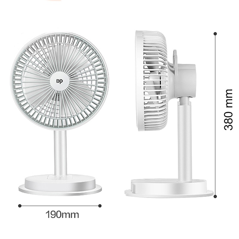 QUẠT SẠC ĐỂ BÀN CÓ ĐÈN LED ĐA NĂNG DP 7627
