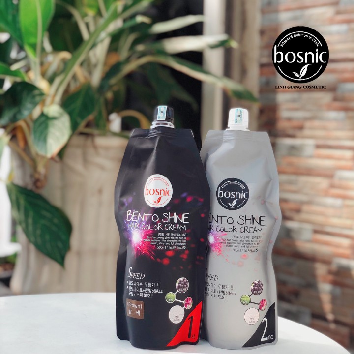 Kem Nhuộm Phủ Bạc Bento Shine BOSNIC 500ML