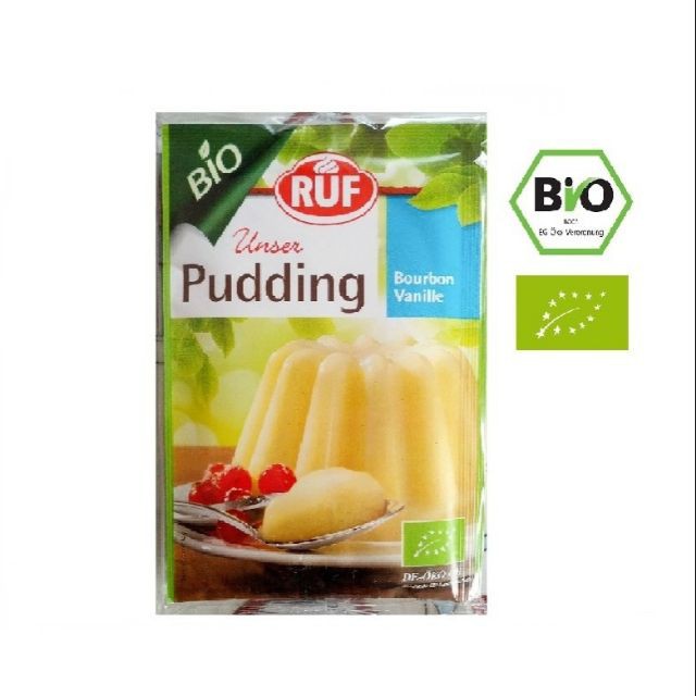 [Date:12/2021] Bột Pudding Vani Hữu Cơ Ruf Gói 40g