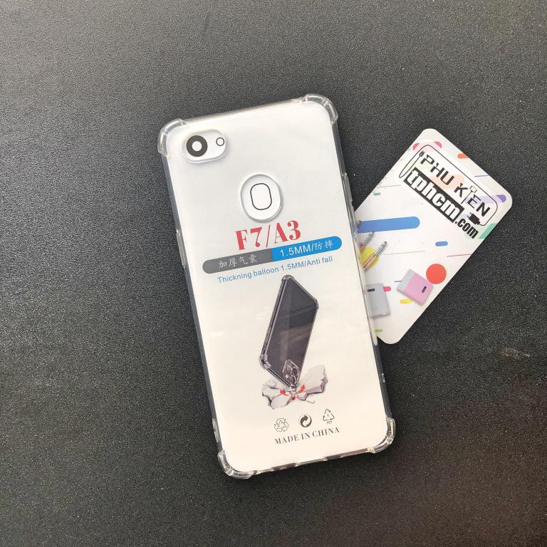 Ốp lưng Oppo F7 dẻo Trong suốt Chống sốc