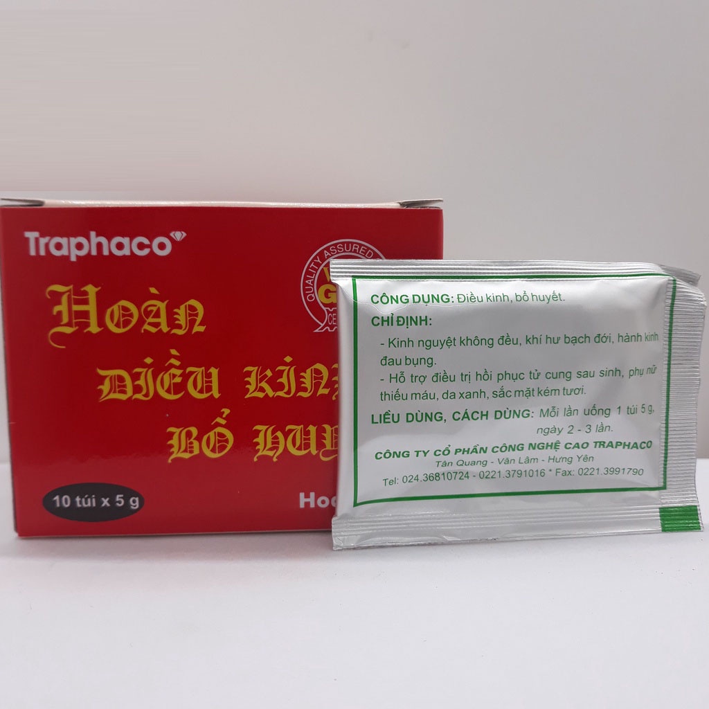 Hoàn điều kinh bổ huyết traphaco viên hoàn 10 túi x 5g