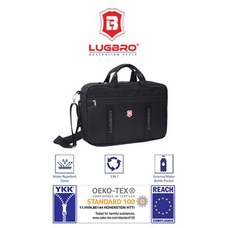 Cặp Doanh Nhân Lugbro Biz LBC001BK +  tặng kèm Móc khóa cao cấp Lugbro Koala độc quyền