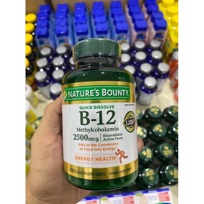 Viên uống bổ sung Vitamin B12 Nature's Bounty 2500 mcg - Hộp 300 viên | BigBuy360 - bigbuy360.vn