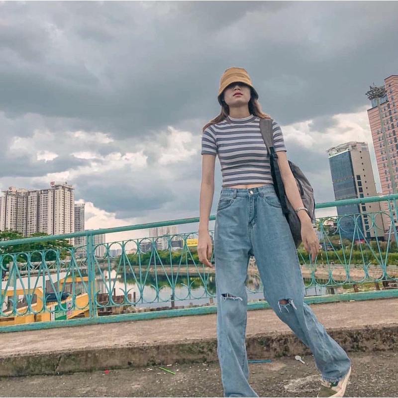 Quần jean ống suông 100cm | BigBuy360 - bigbuy360.vn