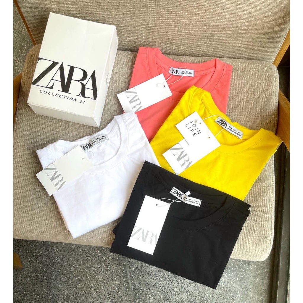 Áo zara thun cộc tay chất liệu cotton cao cấp thoáng mát