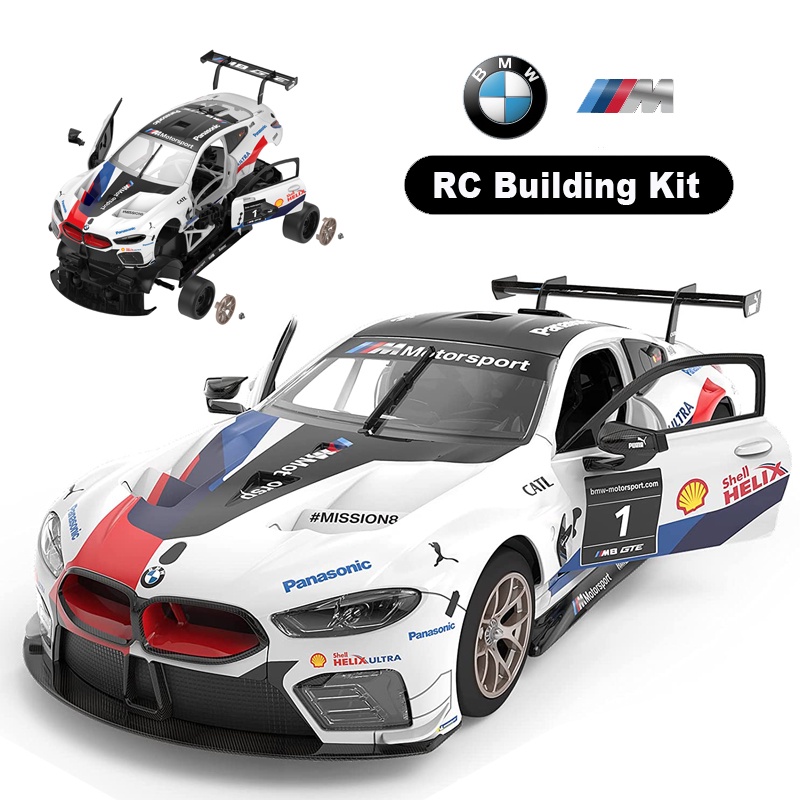 RASTAR Bộ Lắp Ráp Mô Hình Xe Hơi Điều Khiển Từ Xa Tỉ Lệ 1:18 BMW M8 GTE RC DIY