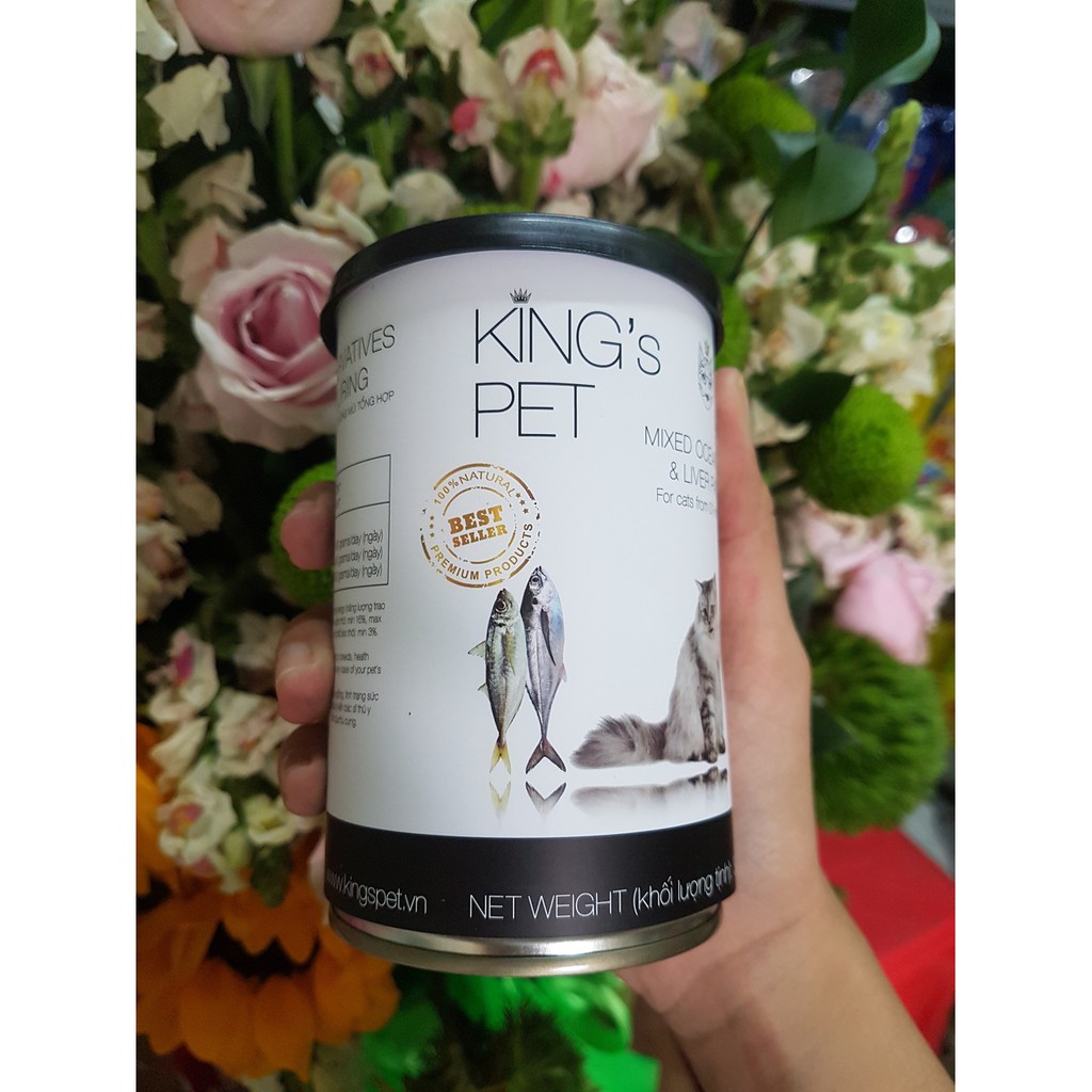 [Mã PET50K giảm Giảm 10% - Tối đa 50K đơn từ 250K] [GIAO NHANH] Pate King's Pet cho chó mèo lon 380g