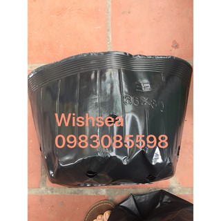 chậu nilon đen trồng cây kích thước 36x30cm (combo 10 chậu)