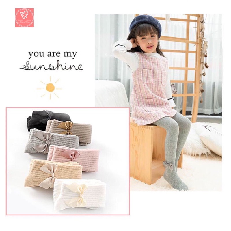 Quần Tất Liền Bàn Đính Nơ Xinh Xắn