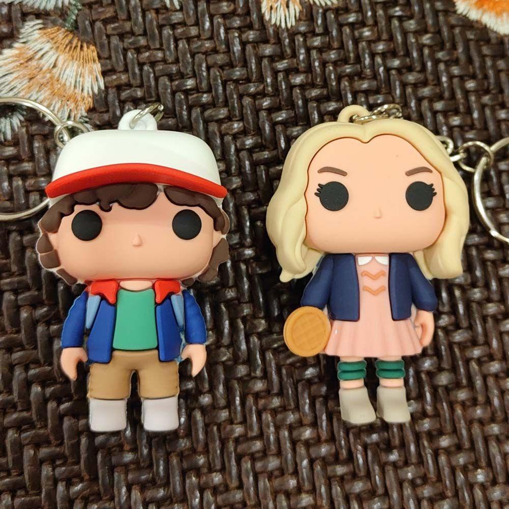 LANFY Móc Khóa Mặt Hình Nhân Vật Phim Stranger Things