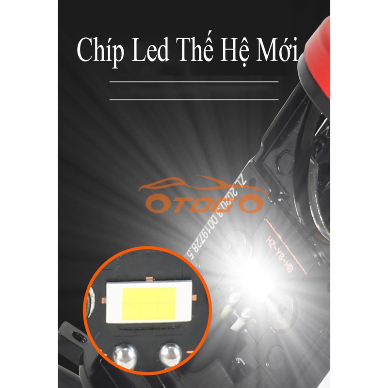 Đèn Bi Cầu Mini Led Y8 Thế Hệ Mới 42W , Chân H4 Siêu Sáng