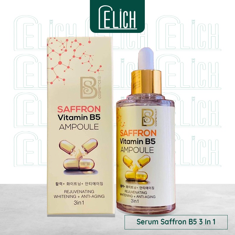 Serum B5 Saffron (tinh chất nhụy hoa nghệ tây) 3 Trong 1 - Trẻ Hóa - Dưỡng Trắng - Chống Lão Hóa
