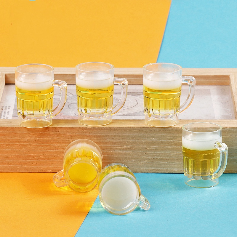 Móc Khóa Điện Thoại Hình Ly Bia / Chai Rượu Bằng Nhựa Resin diy