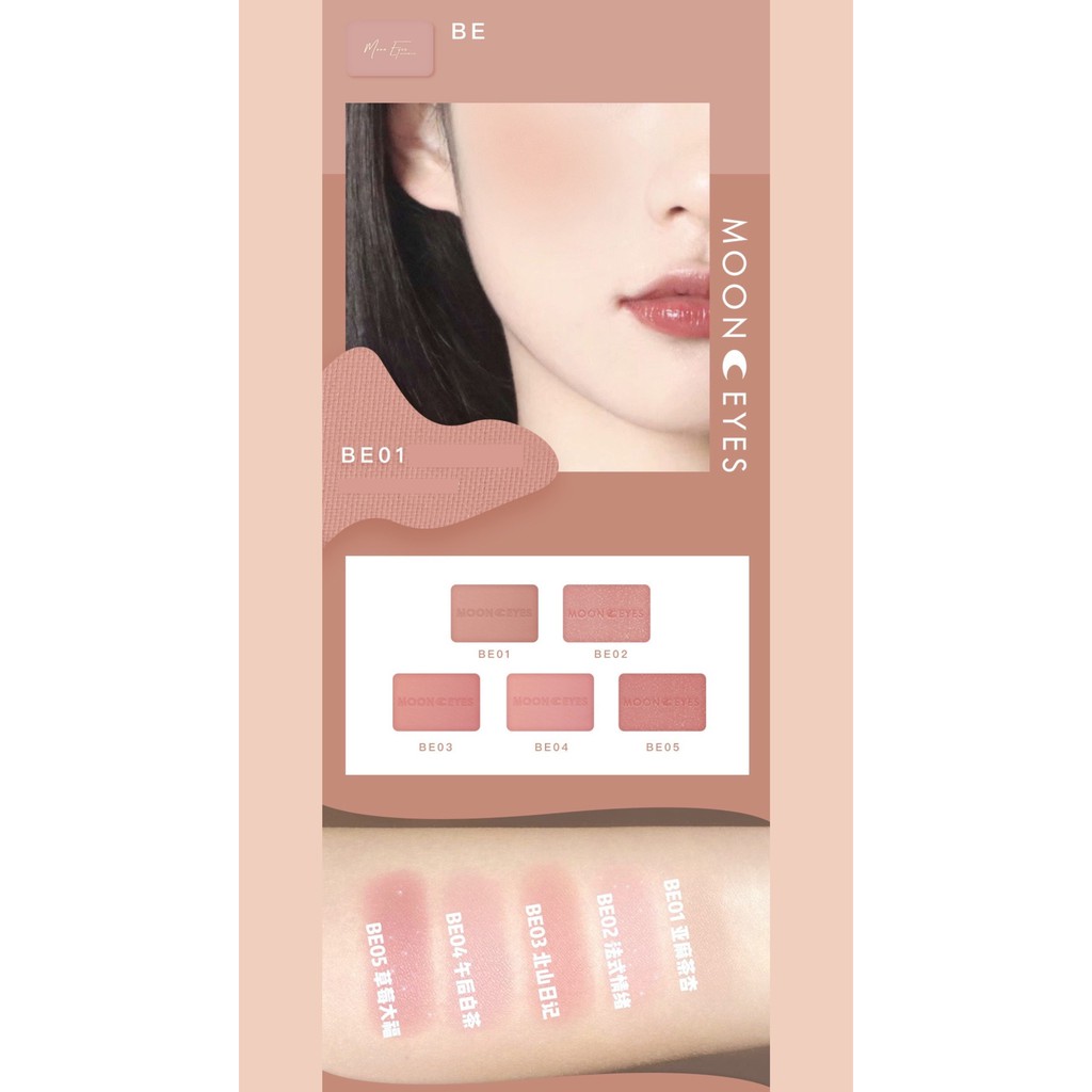 [MOON EYES] Phấn má Moon Eyes Color 35 màu (Tone PK - BE - YE - PM)