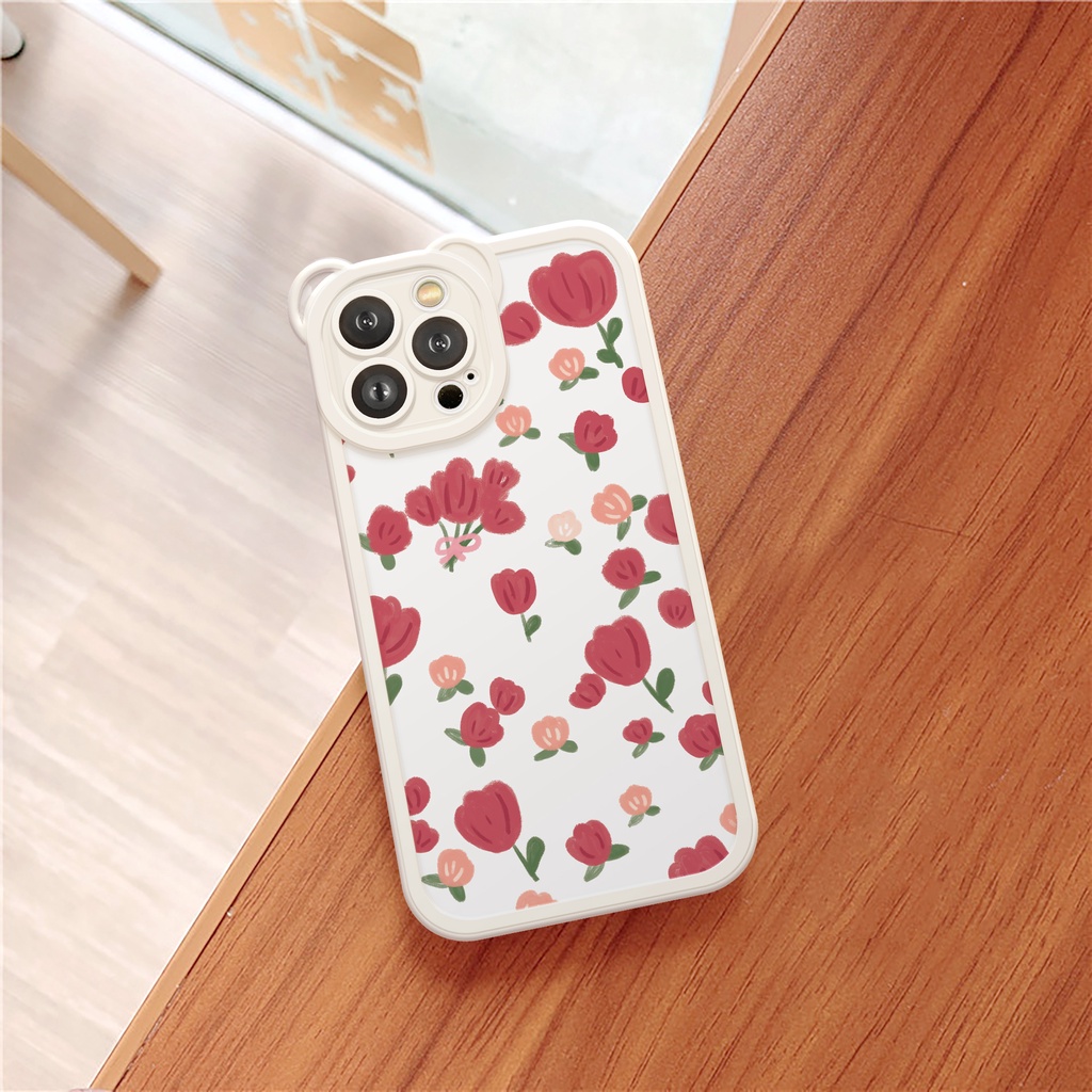 Ốp lưng iphone camera gấu Hoa Hồng 6/6plus/6s/6splus/7/7plus/8/8plus/x/xs/11/12/13/14/pro/max/promax/plus/shin/case
