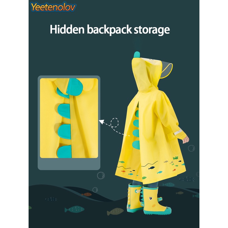Áo Mưa Chống Thấm Nước Thiết Kế Dễ Thương Cho Bé Mẫu Giáo
