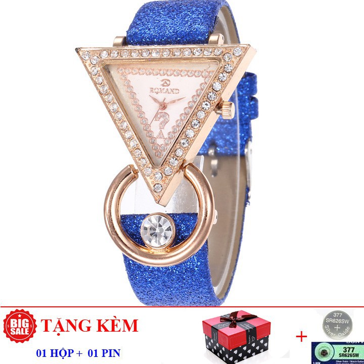 ĐỒNG HỒ NỮ 💝Free ship💝 Đồng hồ nữ ROMAND mặt tam giác, đính đá siêu đẹp - DH10