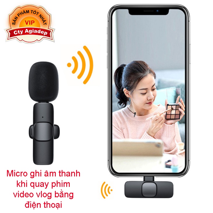 [Mã ELHACE giảm 4% đơn 300K] Mic ghi âm thanh chống tạp âm quay phim vlog video tiktok Giormani K1