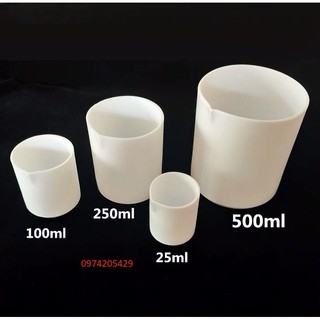 Cốc nhựa PTFE chịu nhiệt từ âm 200oC đến 250oC có thể tích 50ml - 100ml - 250ml