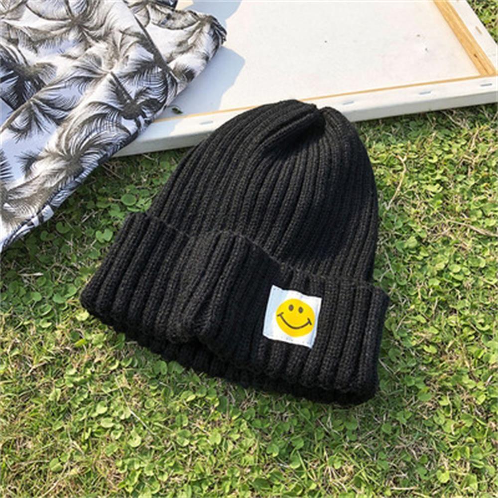 Mũ Len Họa Tiết Mặt Cười Thời Trang Mùa Thu Mới