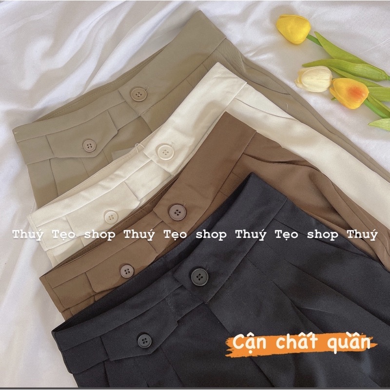 QUẦN ỐNG SUÔNG TÚI NẮP GIẢ BỐN MÀU CHẤT ĐẸP