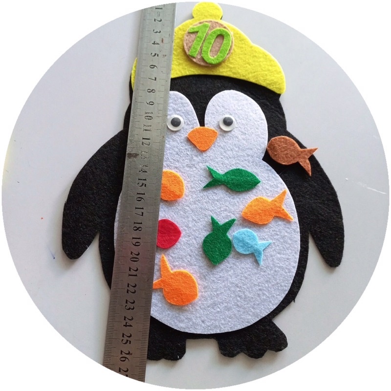 [Học liệu bóc dán]Chim cánh cụt (26cm)-đồ chơi thông minh,đồ chơi cho bé, mầm non,trang trí lớp học.