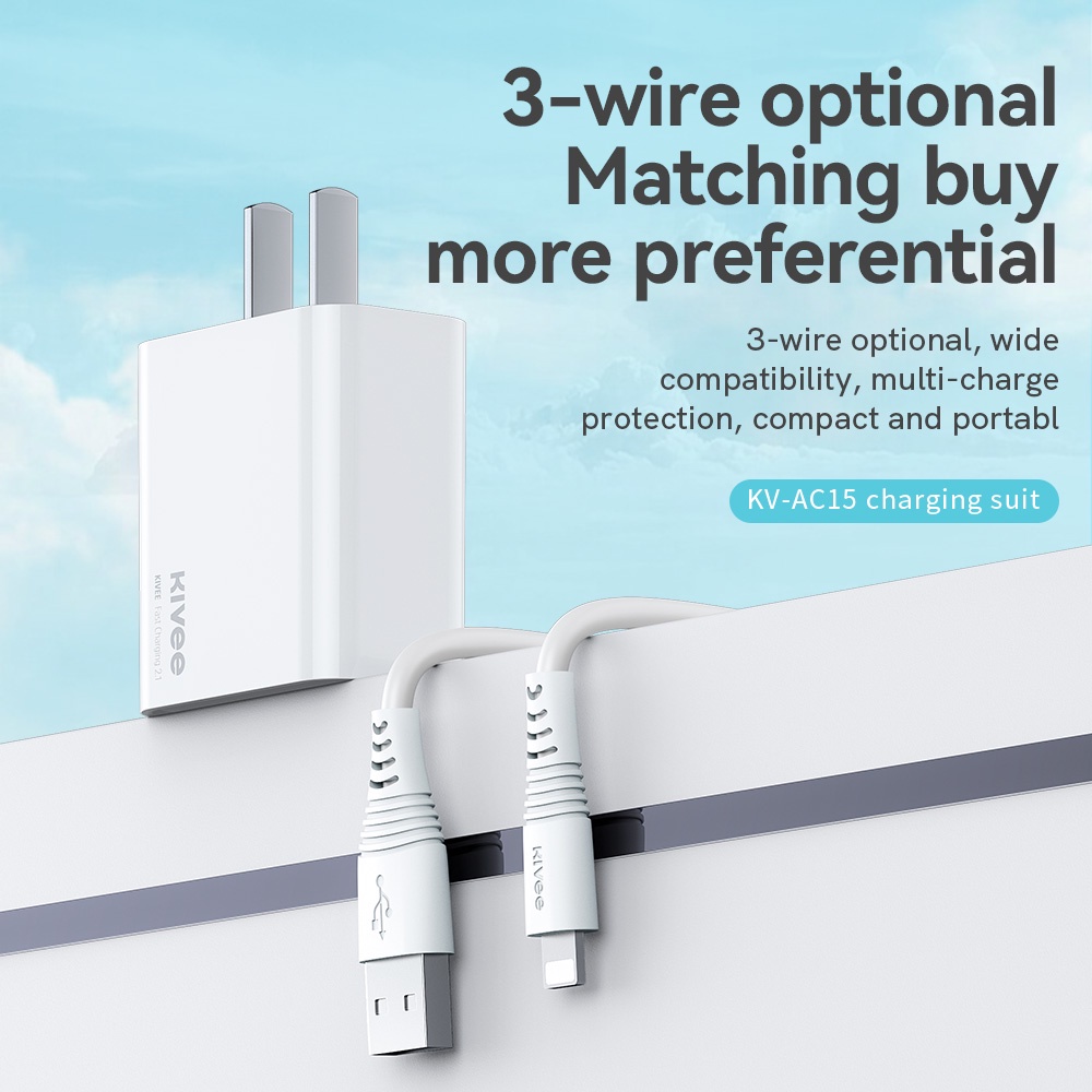 Cáp sạc KIVEE 2.1a Cáp USB to dài 1,2 mét phù hợp với ip
