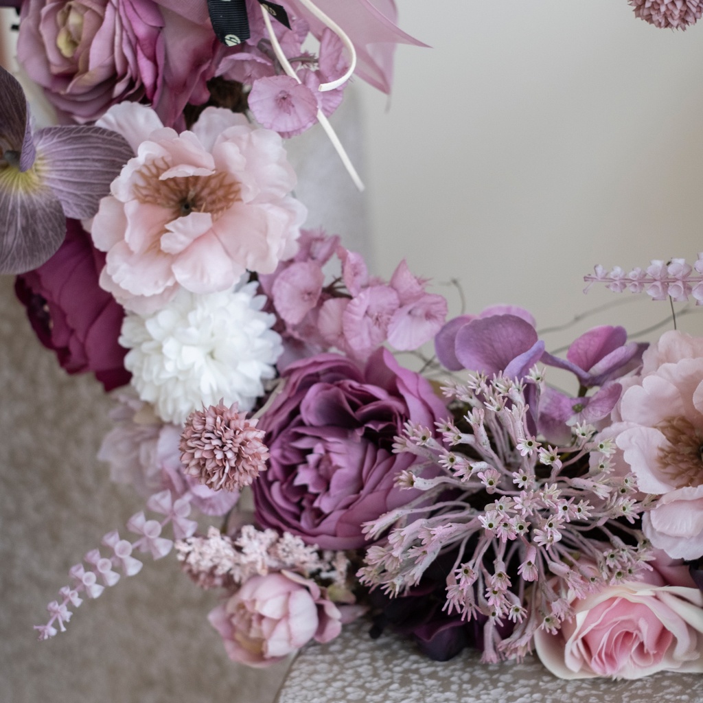 Vòng hoa treo cửa đẹp - vòng hoa trang trí phong cách vintage Hàn Quốc thương hiệu BÔNG BY CATT