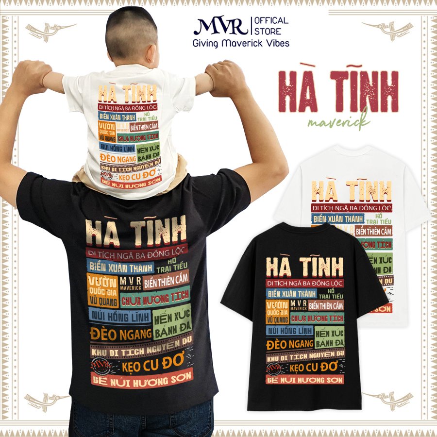 Áo Thun Hà Tĩnh - 63 tỉnh thành phông cotton mát unisex form rộng tay dài lỡ GenZ Ao Ha Tinh under MVR BB4137