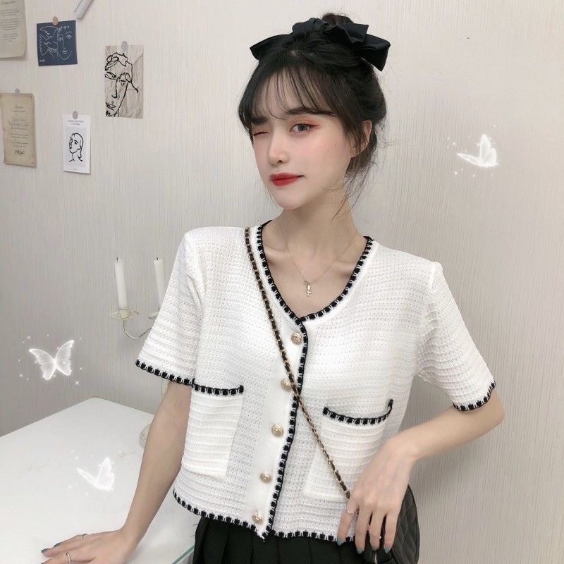 FREESHIP ÁO CROTOP LEN XỐP MỎNG BASIC VINTAGE