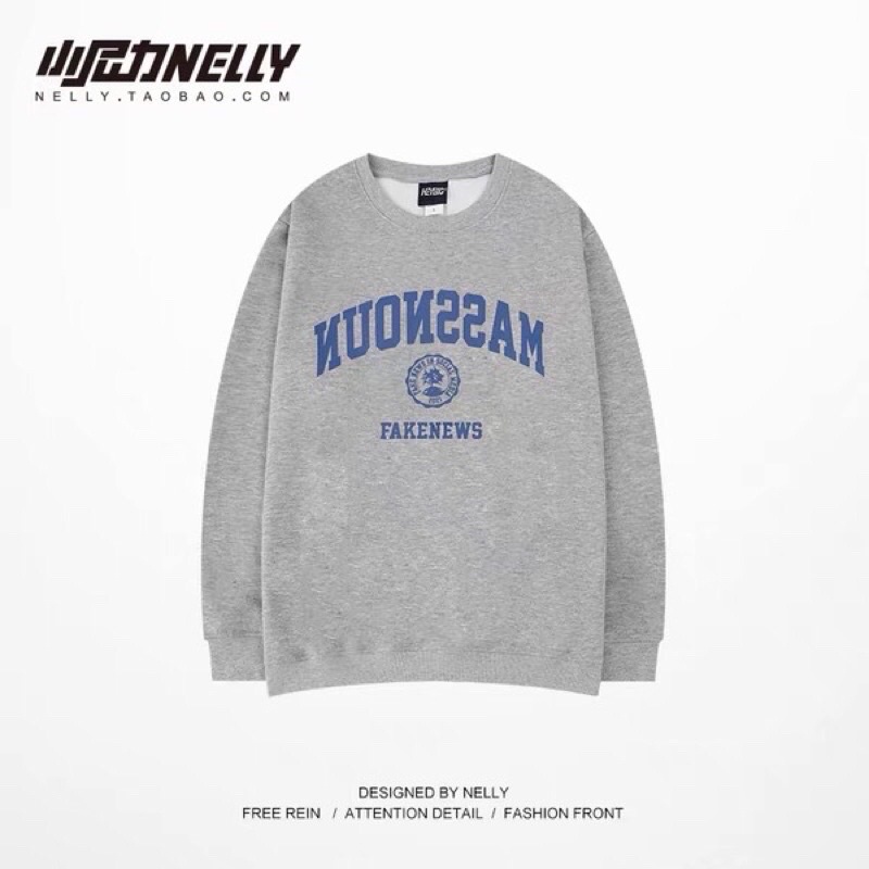 Áo sweater nelly heybig nỉ sale (có sẵn) chữ ngược