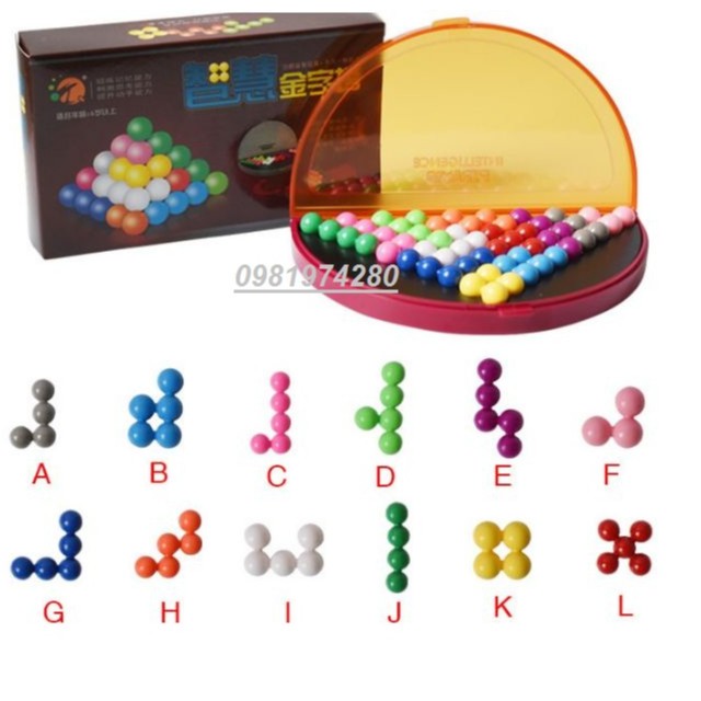 Câu đố viên bi 638 cấp độ - Mặt phẳng và kim tự tháp - IQ Puzzlia