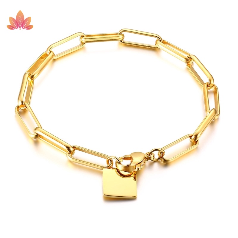 Vòng tay mắt xích 12mm chất liệu thép không gỉ JP5