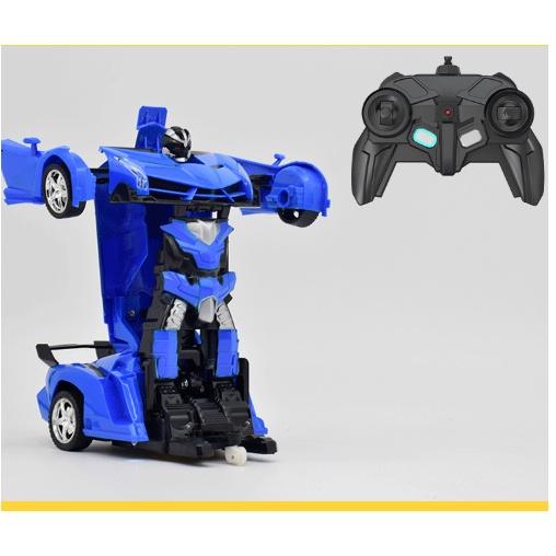 Combo 2 chiếc - Đồ chơi xe ô tô điều khiển từ xa biến hình thành ROBOT pin thường 2AA
