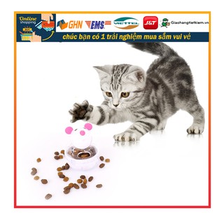 Đồ chơi lật đật cho mèo kiêm khay thức ăn hình chuột tự cân bằng