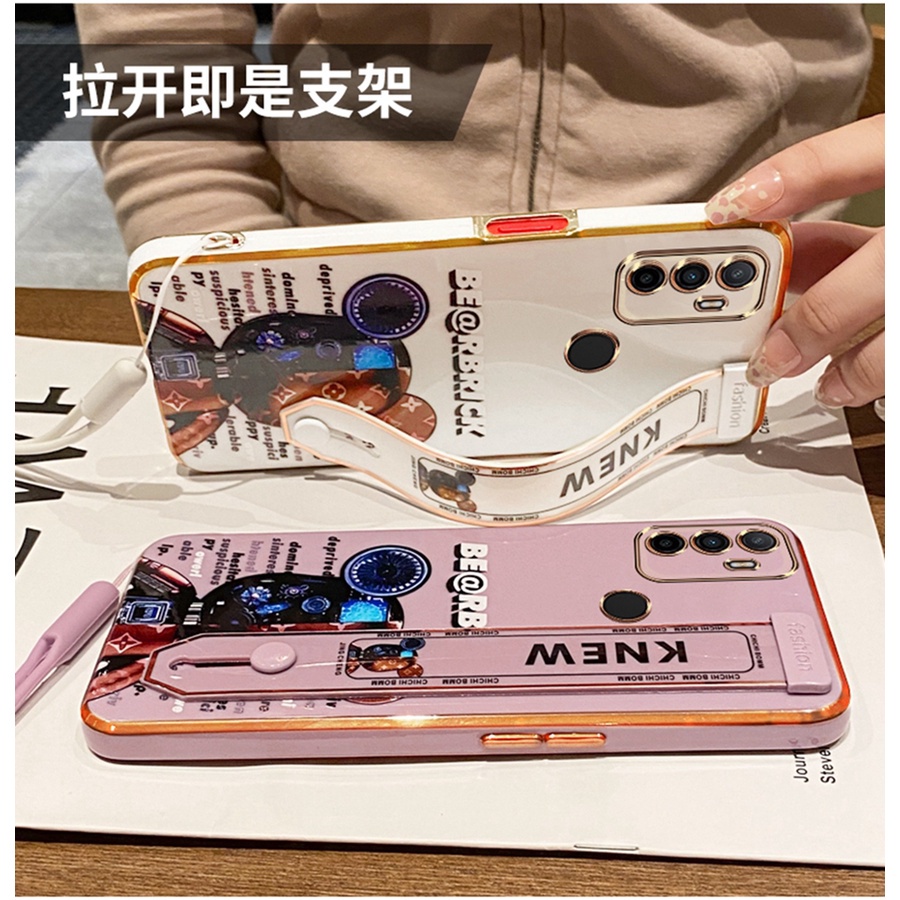 Ốp lưng OPPO A53 Ốp OPPO A53 điện thoại mạ điện hình gấu 3D thời trang cho ốp lưng điện thoại oppo a53