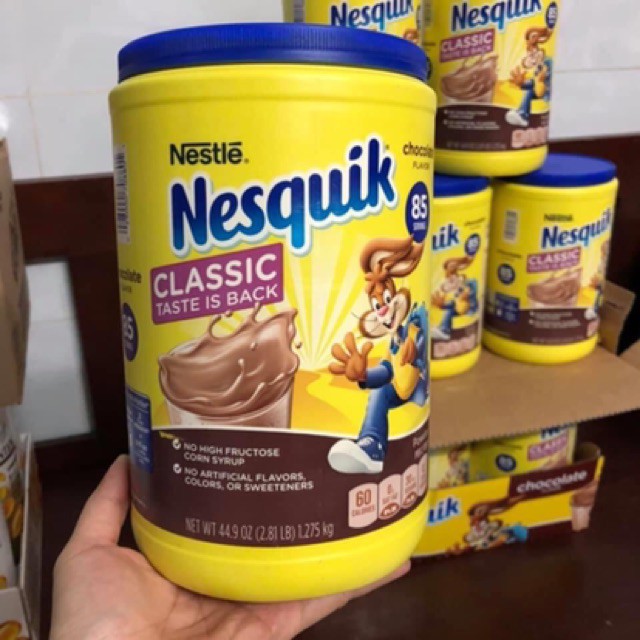 ❤️  Mẫu mới Bột Cacao Socola Nestle Nesquik Chocolate 1.275kg Mỹ Ca cao thượng hạng