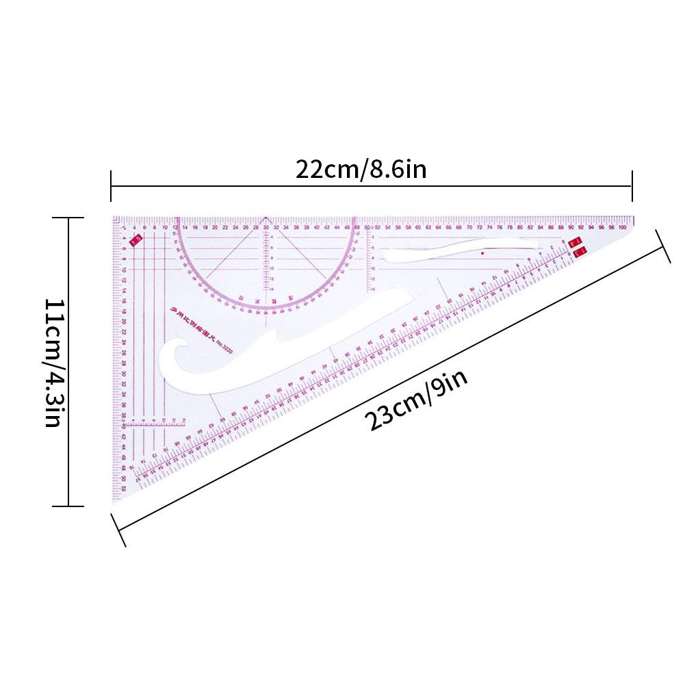 Set 4 Thước Đo Hình Tam Giác Chuyên Dụng Cho Thợ May