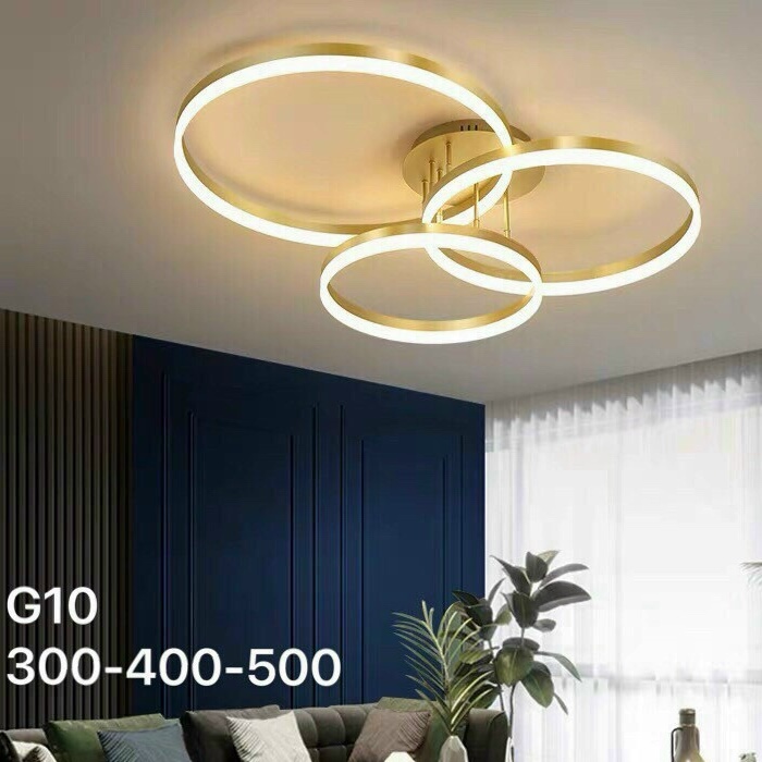 Đèn ốp trần trang trí phòng khách và phòng ngủ kiểu mẫu hiện đại có điều khiển.