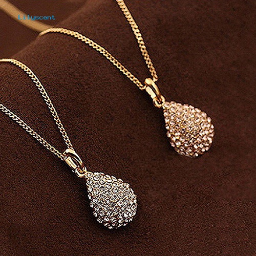 Dây chuyền mặt hình giọt nước đính đá lấp lánh thiết kế thời trang cho nữ