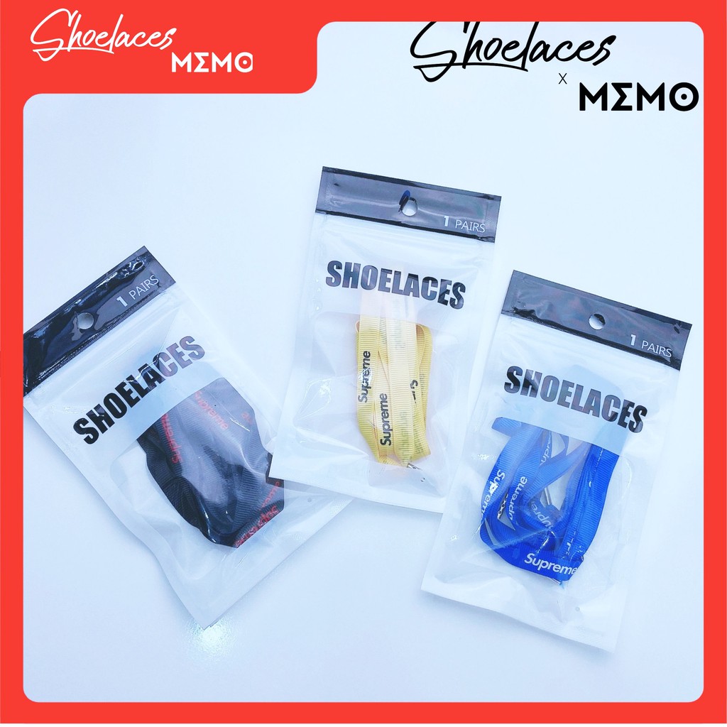 Dây Giày Custom Supreme - Shoelaces x Memo