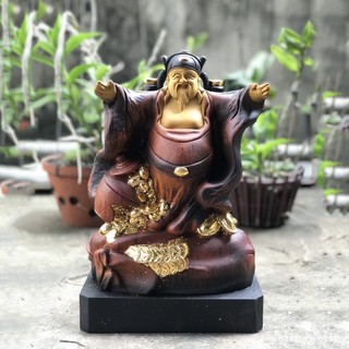 Tượng gỗ Thần Tài Nghênh Hỷ Hương vân nguyên khối 💞 mang tài lộc về cho gia chủ
